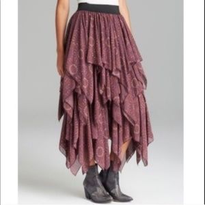 Free People Georgette Layered Skirt